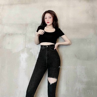 QUẦN JEANS LƯNG CAO (KÈM VIDEO HÌNH THẬT)