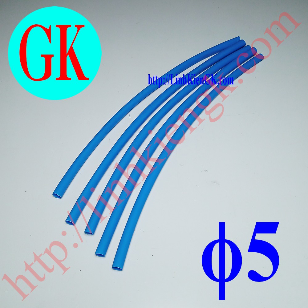 [5 cái] Ống gen co nhiệt phi 5 màu đỏ dài 20cm