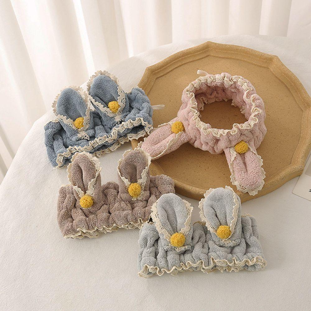 ANEMONE Băng Đô Cài Tóc Hình Tai Thỏ Bằng Lông Nhung Chống Trượt Dễ Thương Xinh Xắn