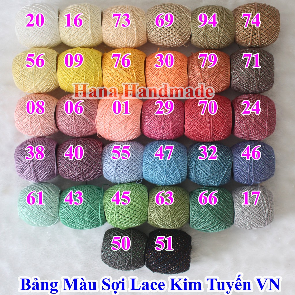 Sợi lace nhũ Craft Yarn 300g/ hộp 6 cuộn