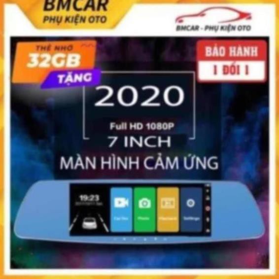 Camera hành trình xe ô tô Gương Chiếu Hậu ô tô Ekleva 🔥Giá tốt🔥 7 Inch Màn Hình Cảm Ứng, Cảm Biến Chuyển Động- BM999