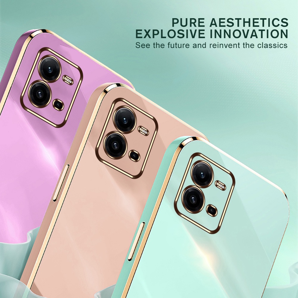 Ốp Điện Thoại Silicon Bảo Vệ Camera Cho Vivo V25 Y35 Y22 Y22S Y02S Y77 T1 Y16 Y75 Y21 Y30 Y33S Y21S Y50 Y76