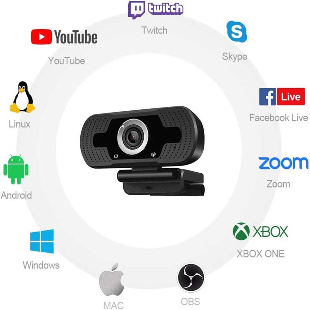 Webcam 110° Hd Usb 1080p 30fps cho máy tính/laptop | BigBuy360 - bigbuy360.vn