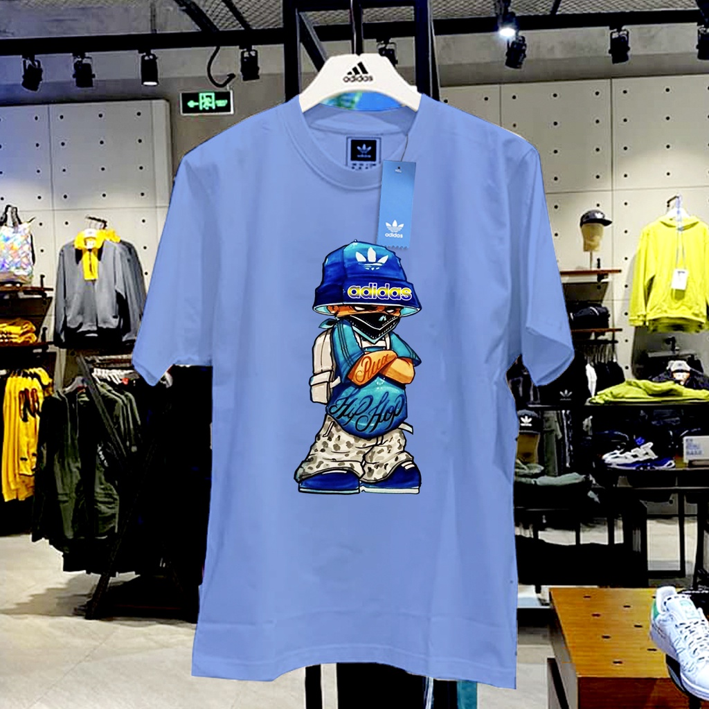 Áo Phông Adidas Cậu Bé Hip-Hop 100% Cotton, Áo Thun Adidas Cô Gái Đeo Kính Nam Nữ Chính Hãng - Giá Rẻ - Có Big Size