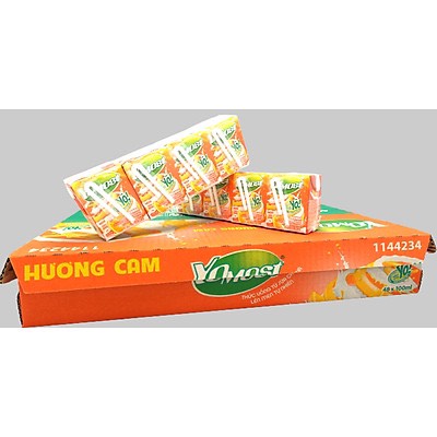 Thùng 48 hộp sữa chua lên men tự nhiên Yomost hương Cam (48 x100ml)