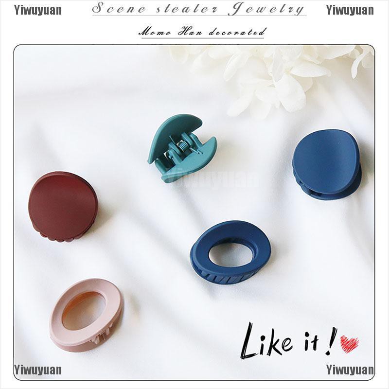 Set 5 Kẹp Tóc Màu Trơn Kích Thước Nhỏ Gọn Thuận Tiện Cho Nữ /