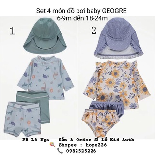 Set 4 món đồ bơi geogre_uk chính hãng sz từ 6-9m đến 18-24m