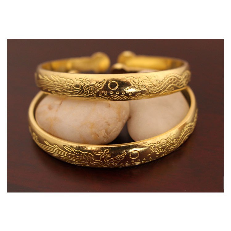 Vòng tay rồng và phượng vàng 24K cho nam và nữ không phai