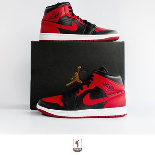 Giày Air Jordan 1 Mid Banned 2020 (Đỏ/Đen) / 554724-074