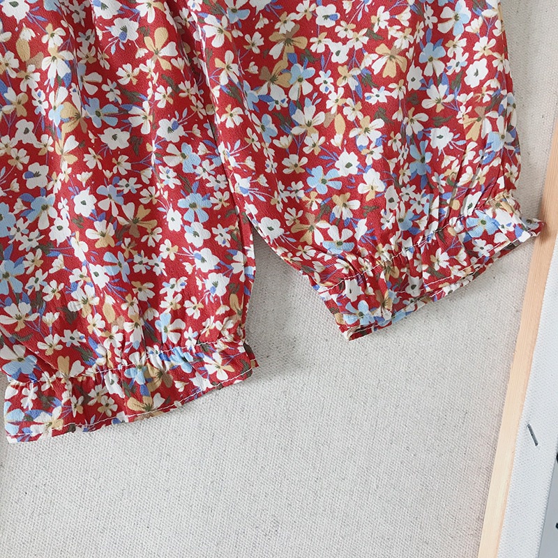 Bộ Áo Hai Dây Họa Tiết Hoa + Quần Dài Phong Cách Hàn Quốc Cho Bé Gái