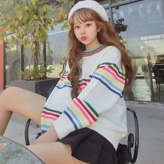 [ORDER] ÁO LEN ULZZANG KẺ SỌC NGANG NHIỀU MÀU
