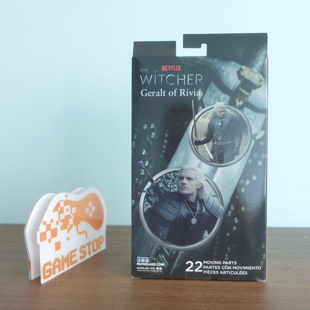 Mô hình The Witcher Geralt of Rivia 18cm Witcher Netflix Season 1 Mô hình có khớp Nhựa PVC, ABS CHÍNH HÃNG MỸ TWMF09