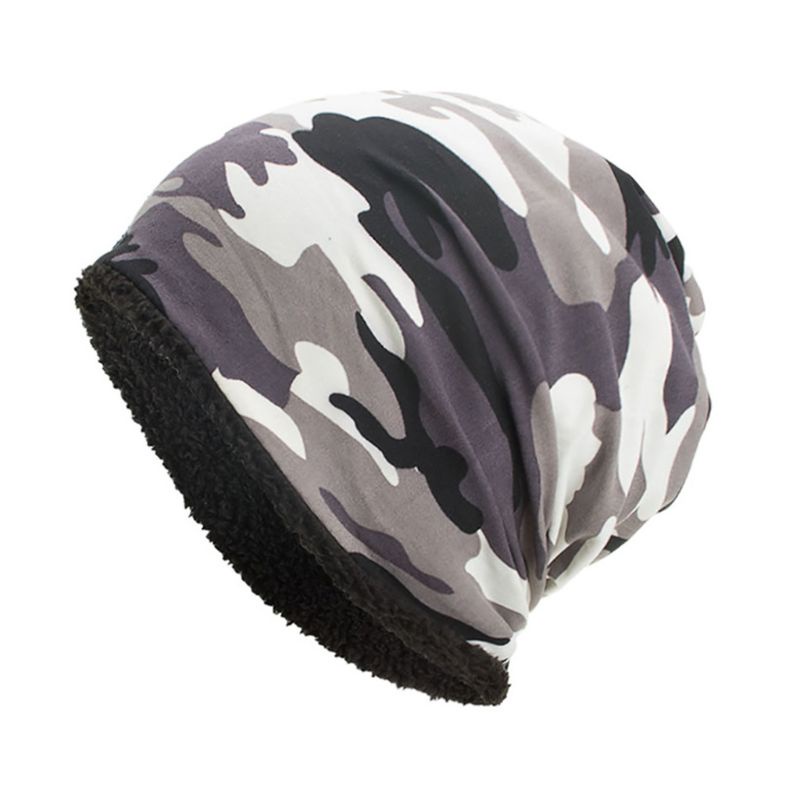 Mũ Beanie Họa Tiết Rằn Ri Giữ Ấm Mùa Đông Dành Cho Nam Nữ