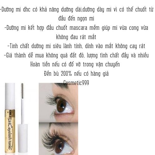 Dưỡng Mi DHC,tinh chất dưỡng mi dhc 6.5ml Eyelash Tonic nhật bản chính hãng-Cosmetic999