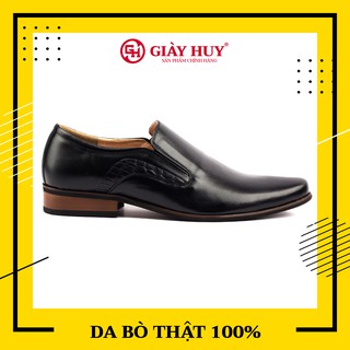 Giày Tây Nam Da Bò GIÀY HUY Màu Đen - GT2187