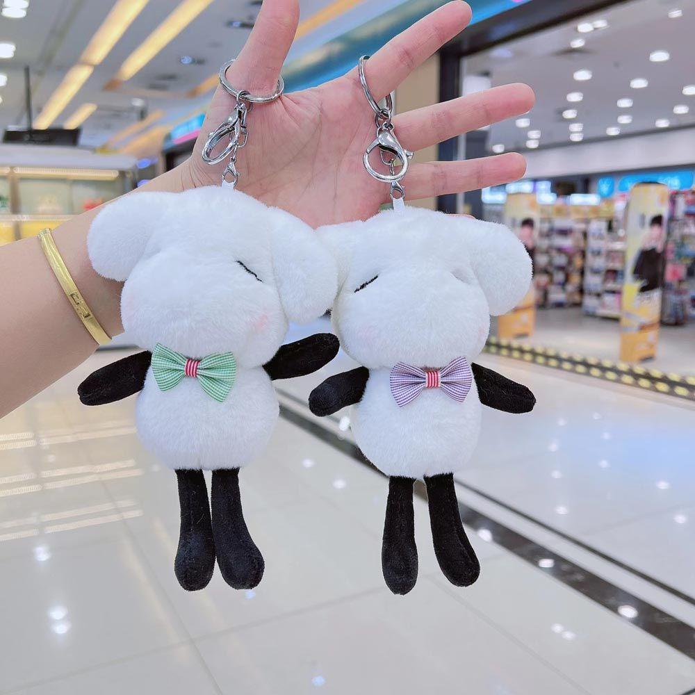 Móc Khóa Hình Cừu Nhồi Bông Phong Cách Hàn Quốc Xinh Xắn