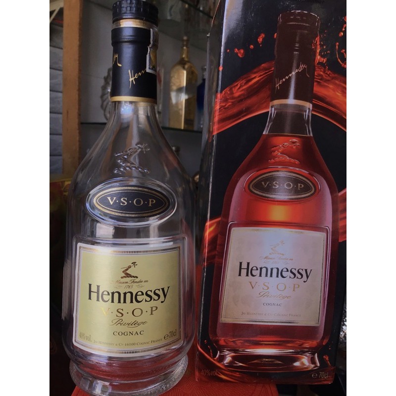 Vỏ chai rượu Hennesy vsop 700ml