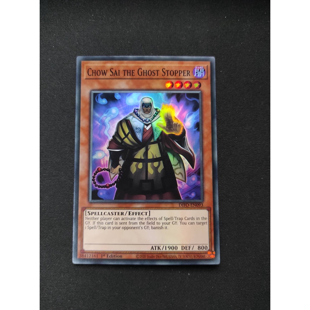 (YGO-TCG)1 lá thẻ bài Chow Sai the Ghost Stopper - DIFO-EN093 - Super Rare