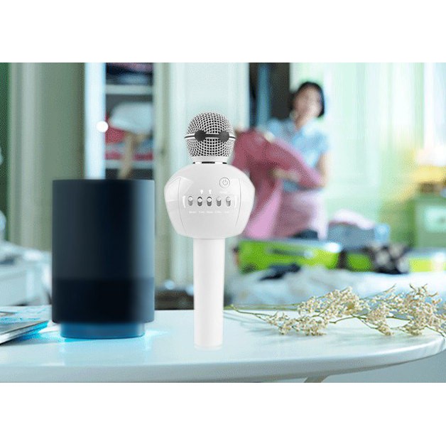 Baymax Míc hát micro karaoke Loa kèm micro 3 trong 1 kết nối Bluetooth - Mic kèm loa