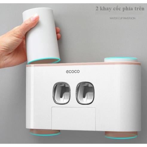 [RẺ VÔ ĐỊCH]Bộ Nhả Kem Đánh Răng ECOCO 2 Ngăn,4 Cốc,Thế Hệ Mới Cao CấpSIÊU HOT