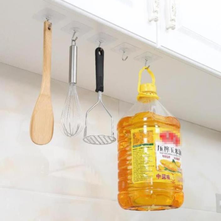 Móc dán tường trong suốt siêu dính chịu lực 10kg treo quần áo, treo đồ dùng dễ sử dụng ..