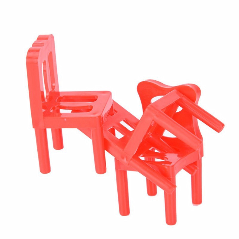 8Pcs/Lot Shape Plastic board Game Trò chơi trí tuệ xếp ghế Jenga độc đáo thú vị