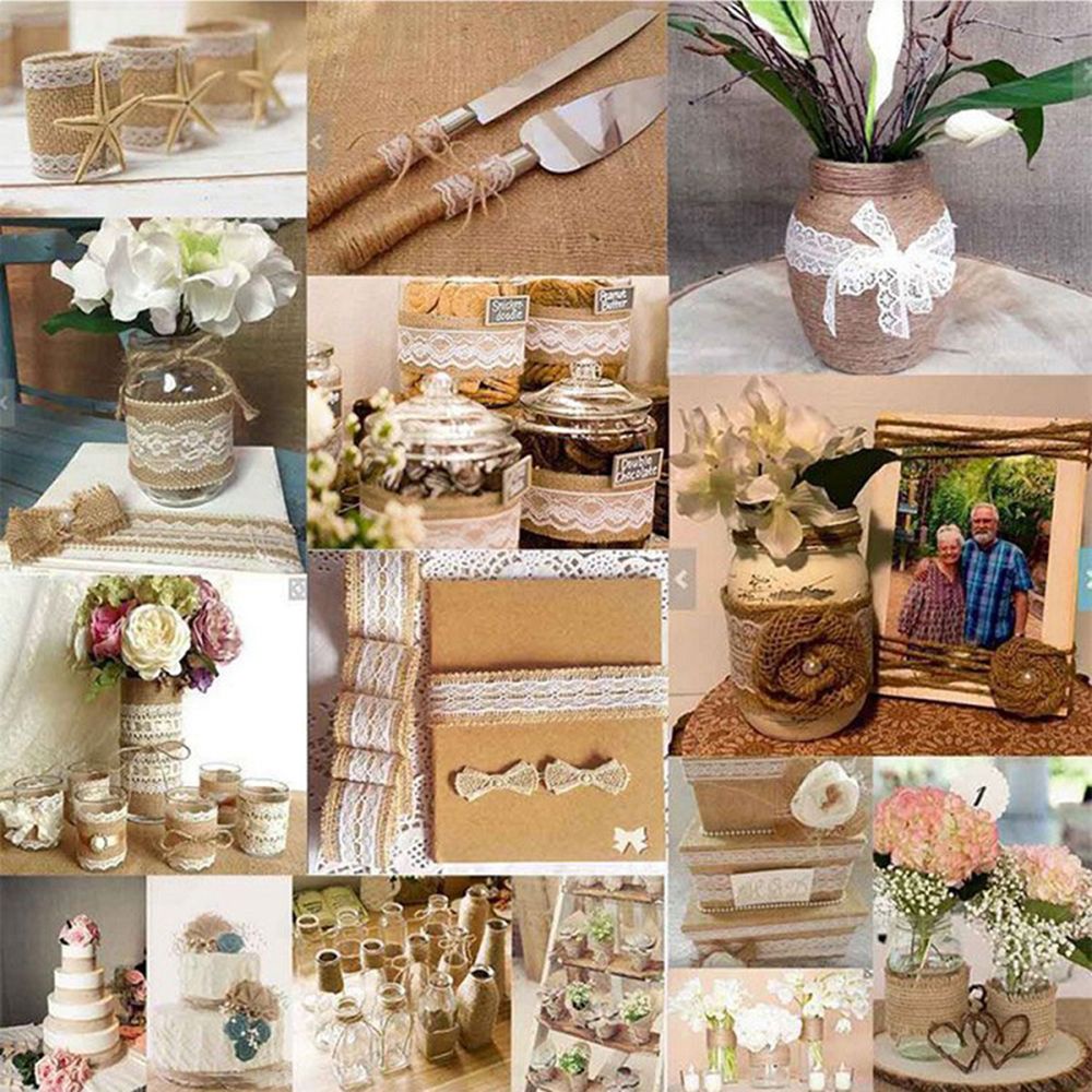 Cuộn dây vải bố ruy băng 25mm dài 2m dùng trang trí đa dụng