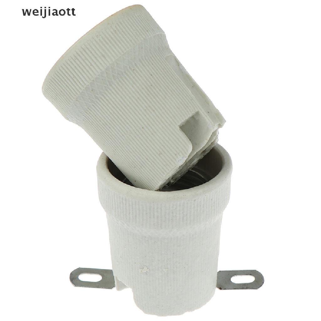 weijiaott E27 Ceramic Screw Base High Temperature Resist Socket Light Bulb Holder Adapter WT