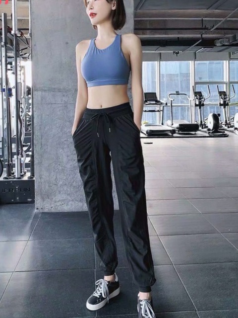 Quần Jogger Dù Nhún Thể Thao, Tập Gym, Thoải Mái Vận Động Ngoài Trời Cho Nữ