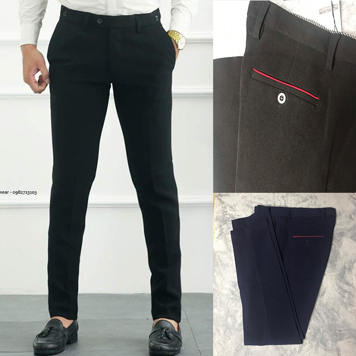 Quần âu nam công sở dáng ôm vải co giãn, không nhăn | BigBuy360 - bigbuy360.vn