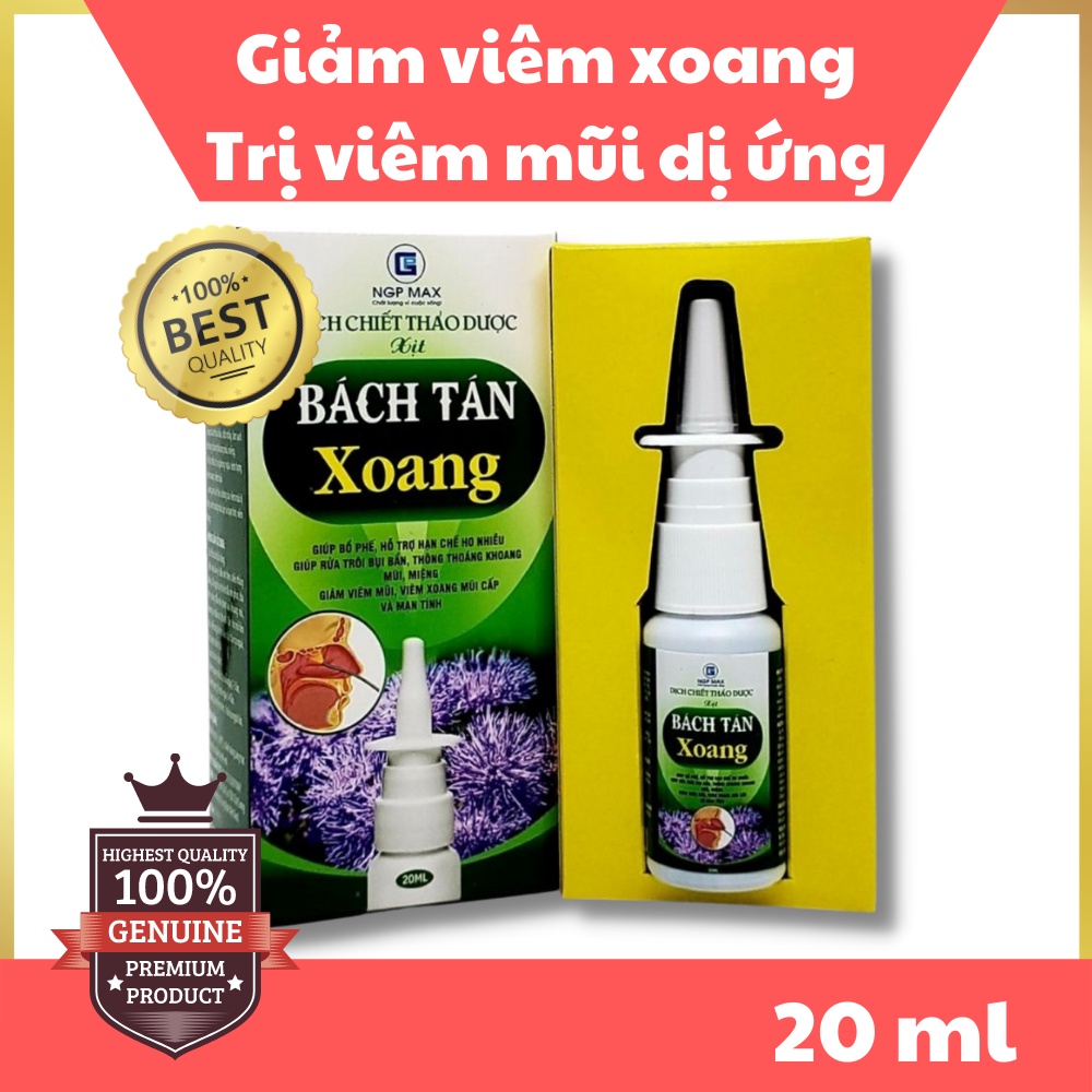 Bách Tán Xoang : Hỗ Trợ Xịt xoang, Giúp Làm Sạch Mũi, Hỗ Trợ Giảm Viêm Mũi Dị Ứng