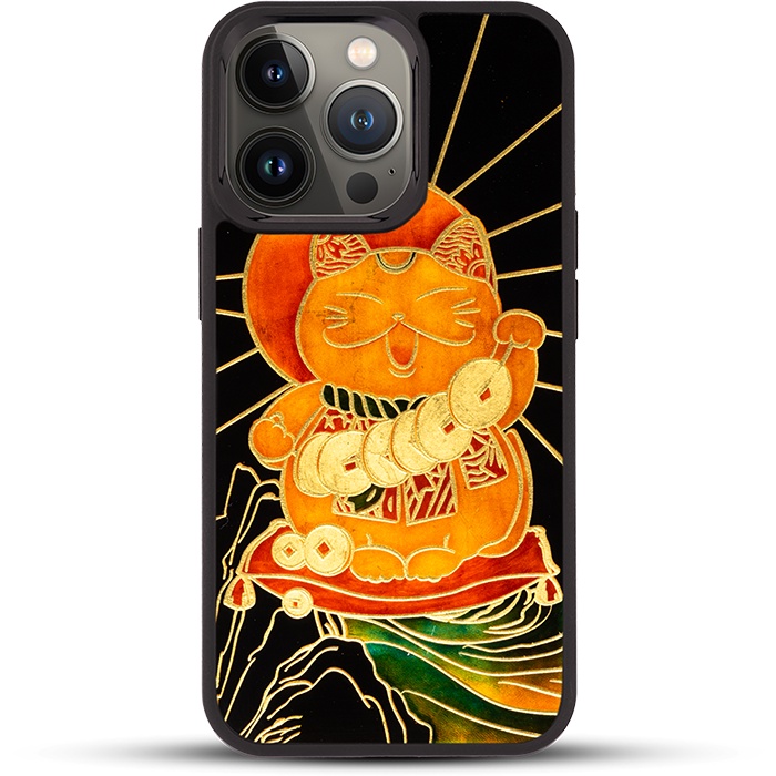 Ốp điện thoại cho iPhone 13 Pro / 13 Pro Max mẫu Mèo Thần Tài thương hiệu La Sonmai