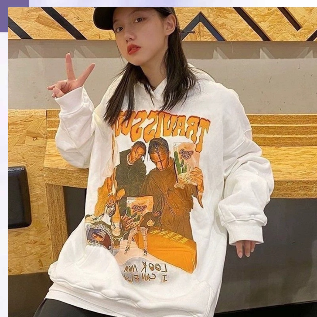 Áo hoodie travisscott form rộng sweater nỉ bông cao cấp dài tay hottrend 2022 | BigBuy360 - bigbuy360.vn