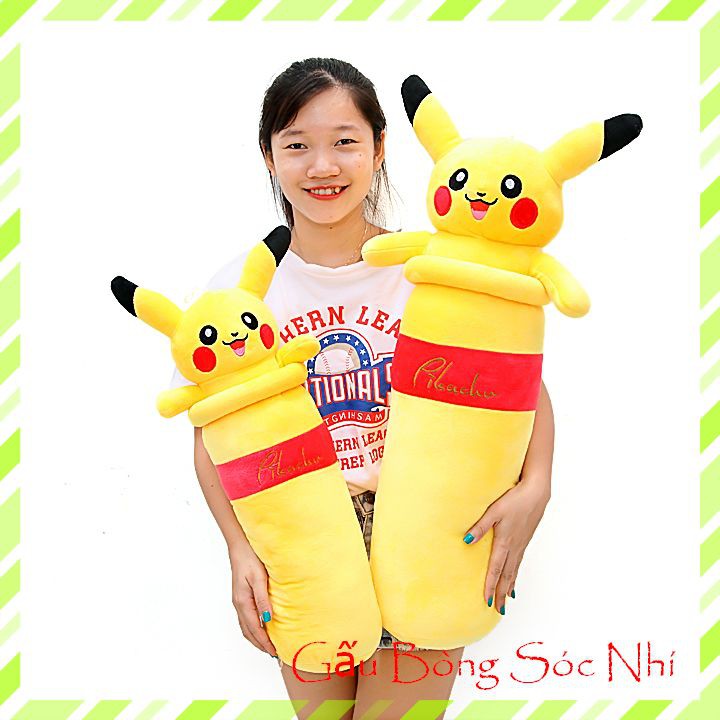 [Mua 1 Tặng 1] Gối Ôm Pikachu 💥 FREESHIP 💥 Gấu Bông Sóc Nhí - Mua 1 Gối Ôm Pikachu Tặng 1 Thước Dây Dài 1m5