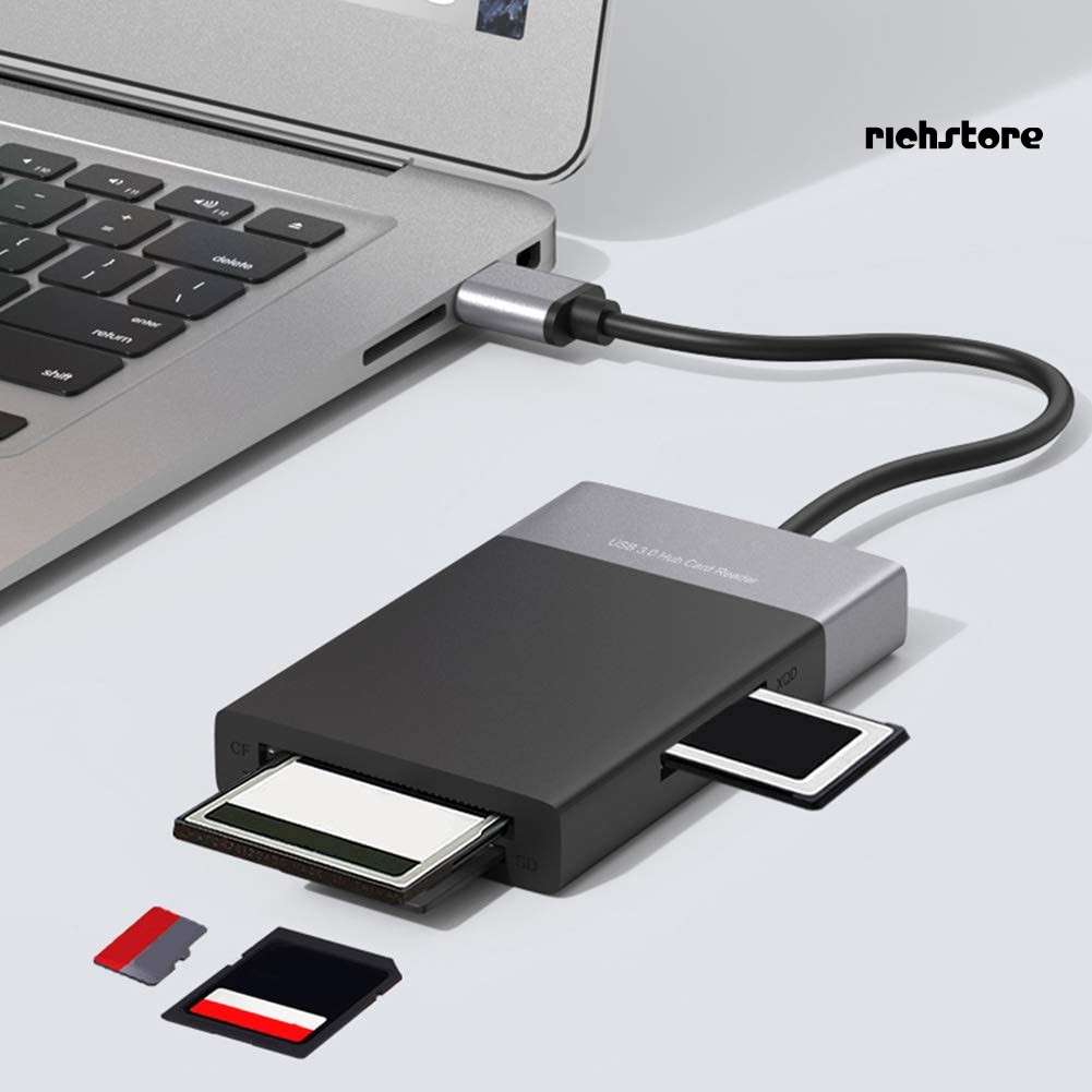 Đầu Đọc Thẻ Nhớ 2 Cổng Usb 3.0 / Micro-sd / Tf / Cf / Xqd