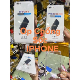 Ốp IPhone 5/5s/5Se, 6/6s/ ,7/8G /6Plus; 7/8 plus dẻo trong chống sốc bảo vệ Camera