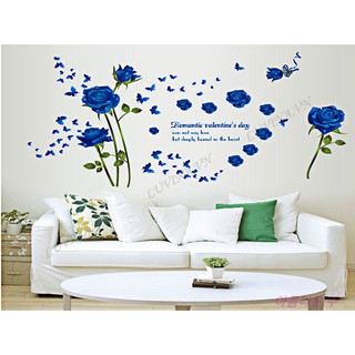 Decal dán tường LUVINA trang trí phòng khách, phòng ngủ, phòng ăn - Hồng xanh tình yêu