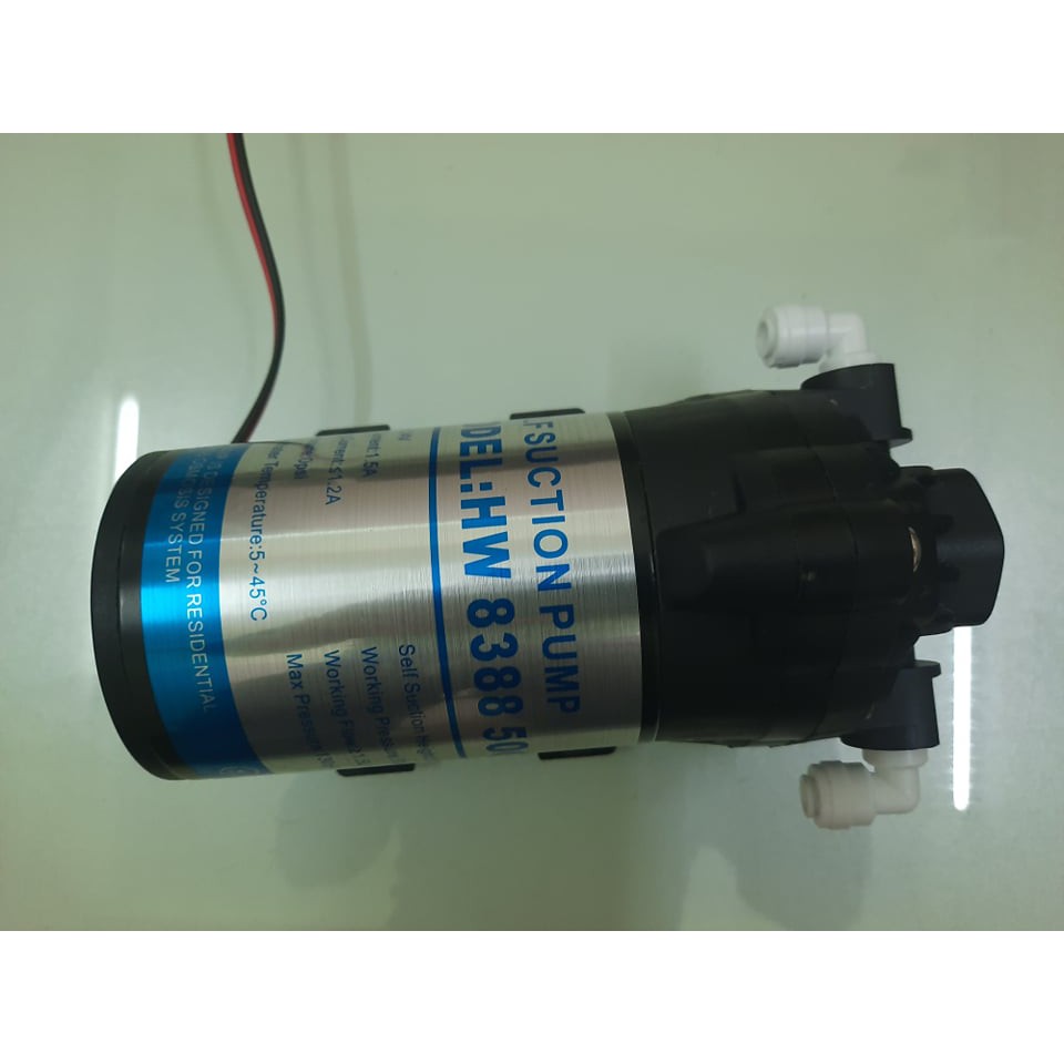 Bơm máy lọc nước RO và phun sương 24v- B8388 50G- Hút đẩy siêu khỏe lực hút 5m, áp đẩy 9 kg 30m-