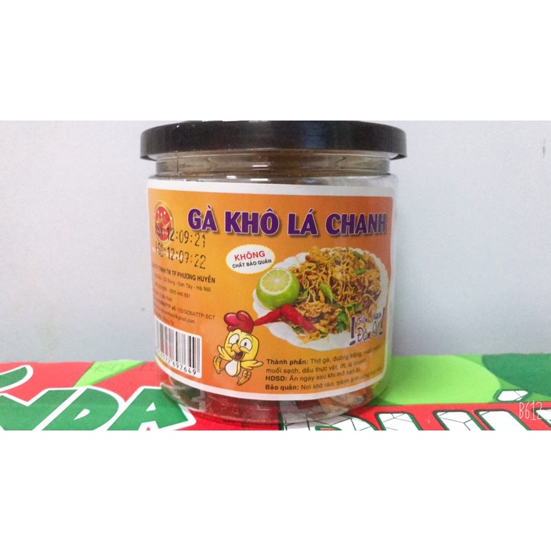 Khô gà lá chanh Hũ 180g Đậm vị Thơm ngon | BigBuy360 - bigbuy360.vn