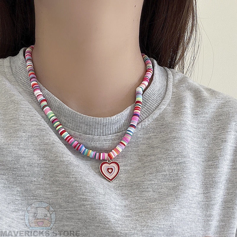 Vòng cổ Mặt Trái Tim Nhiều Màu Sắc 2022