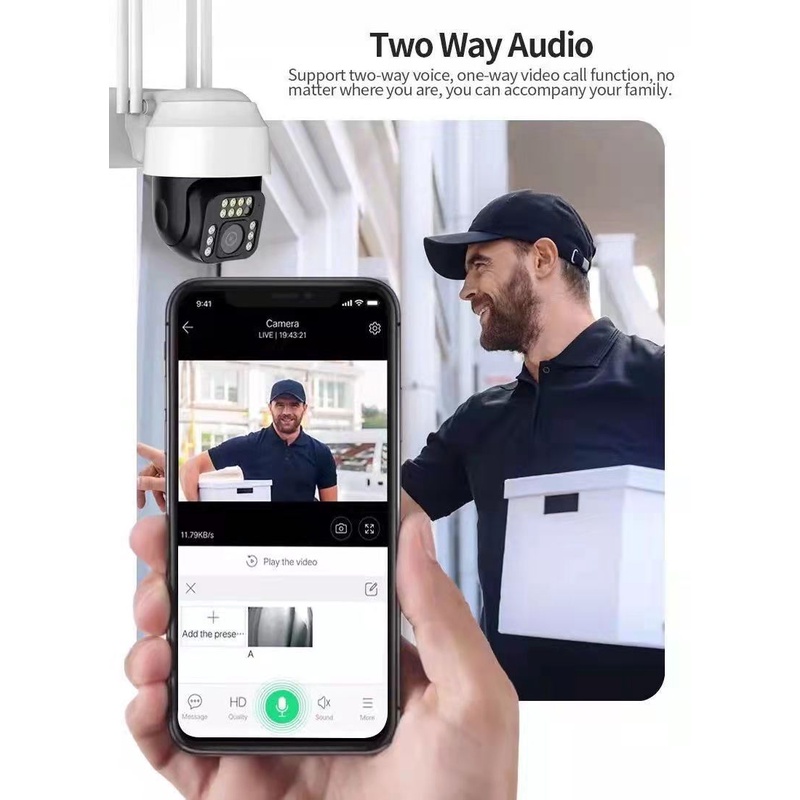 Camera Wifi YooSee Ngoài Trời PTZ X2700 FHD 4.0Mpx 1920p Xoay 360° Zoom Quang Học 8x - Chống Nước - Quay Đêm Có Màu