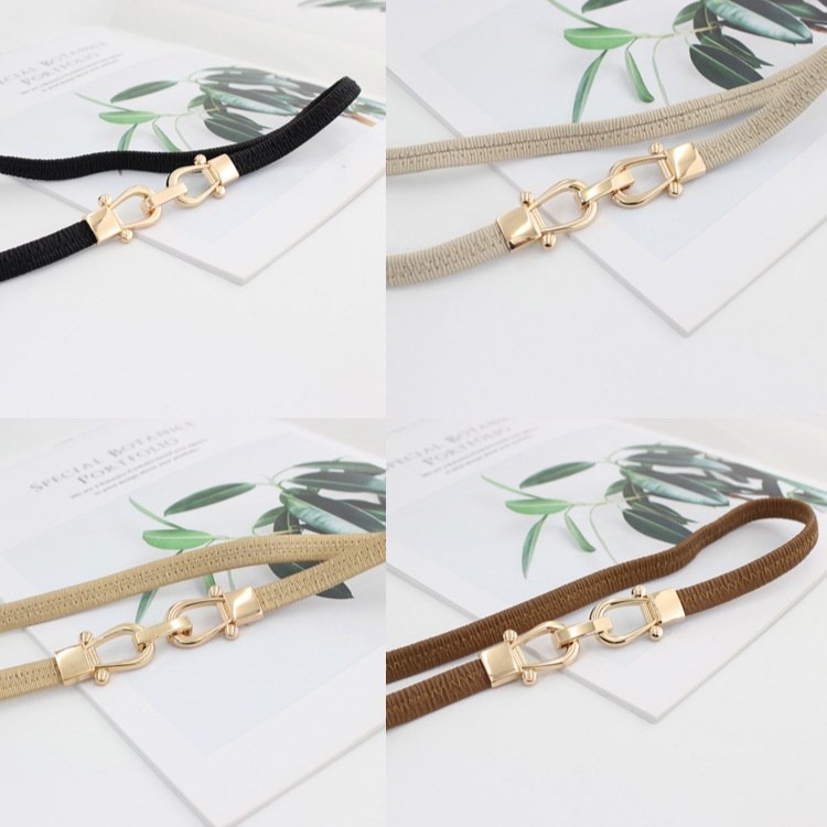 Thắt lưng chun co giãn móc khóa chốt, dây lưng đàn hồi móc cặp hợp kim