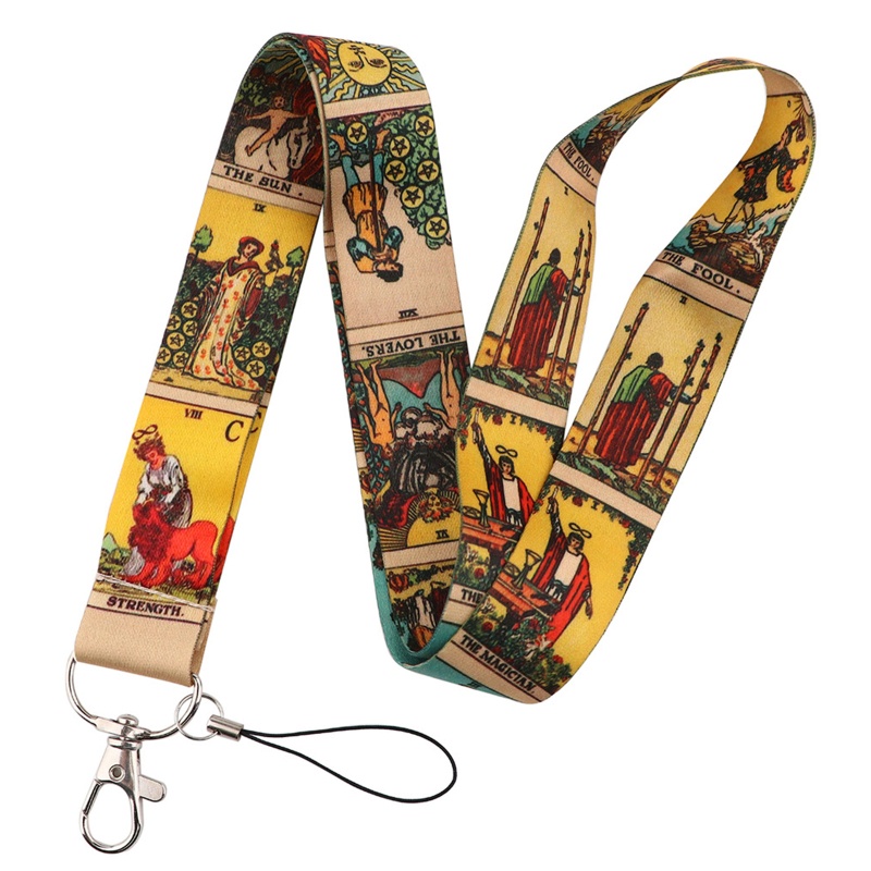 Dây Đeo Cổ Giữ Thẻ Bài Tarot / Chìa Khóa In Họa Tiết Xinh Xắn Tiện Dụng