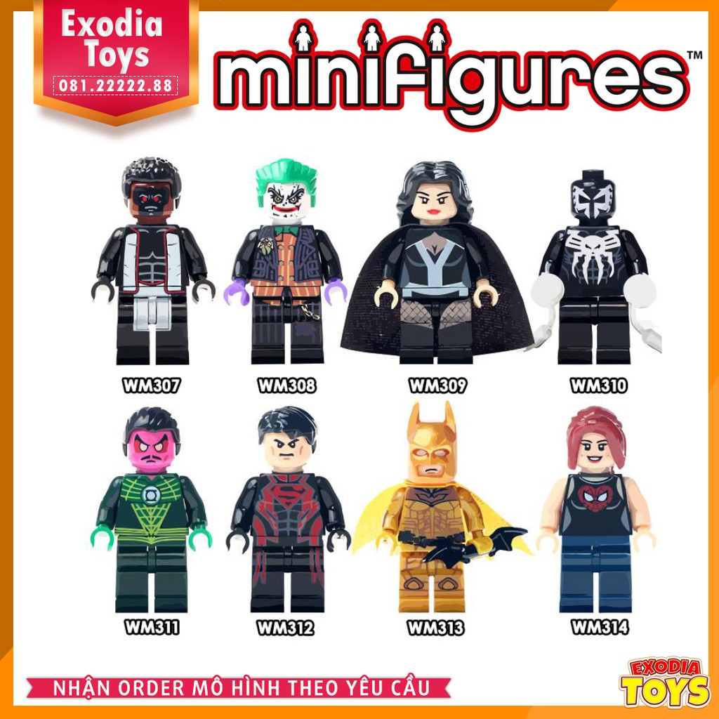 Bộ 8 minifigure nhân vật siêu anh hùng – WM6002