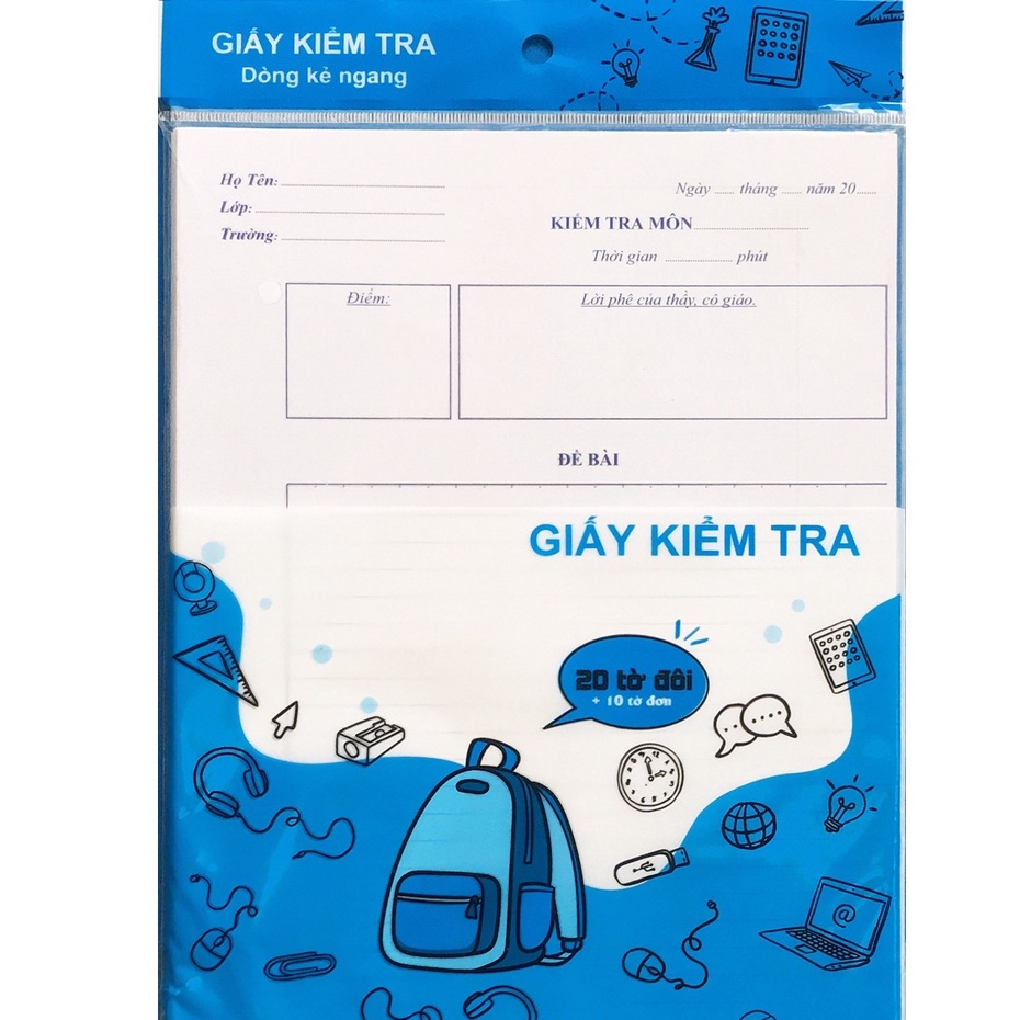 Sách - Khoa Học Tự Nhiên 7  và 2 Tập Giấy Kiểm Tra Kẻ Ngang xanh biển