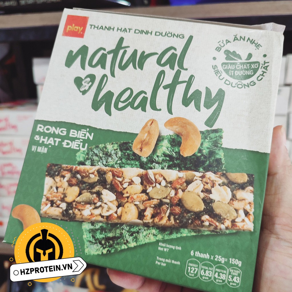 Thanh Hạt Dinh Dưỡng Bánh Ngũ Cốc Natural &amp; Healthy - Thanh Ăn Sáng, Bữa Ăn Phụ Siêu Dinh Dưỡng (25 grams)