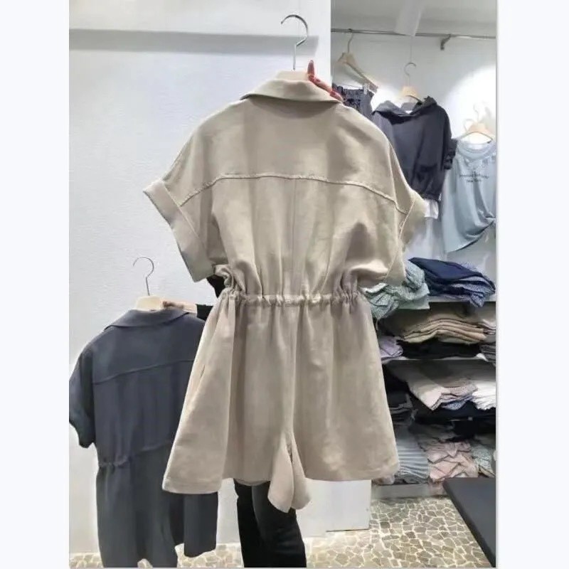 Sét bộ jumpsuit lửng chun hông chụp ảnh thật mẫu mới Hàn Quốc 2021 | BigBuy360 - bigbuy360.vn