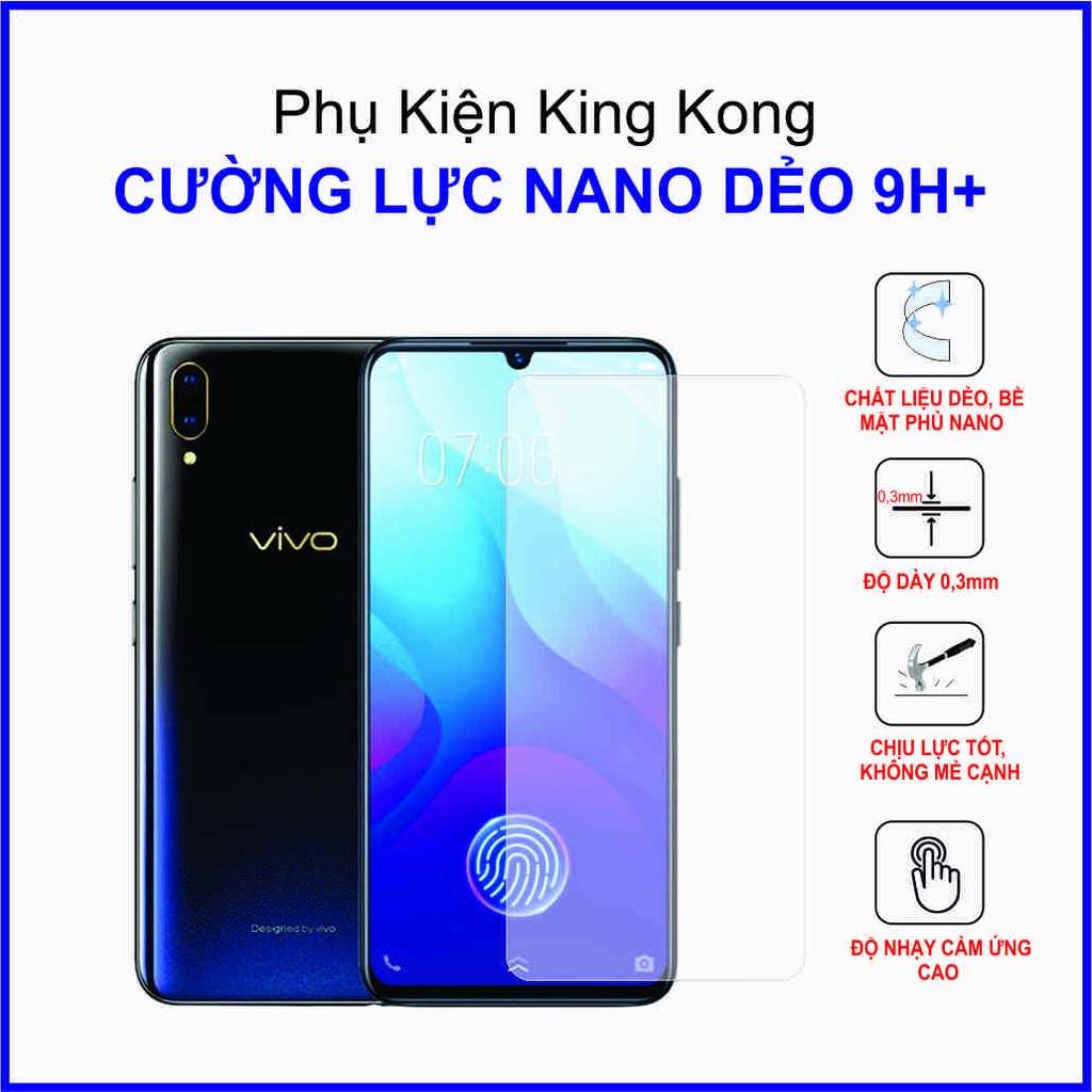 Dán cường lực Vivo V11 ,  cường lực nano dẻo 9H+