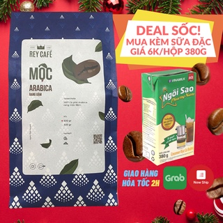 Cà phê Mộc Arabica Rang Đậm - Nguyên chất rang mộc - Pha Phin/Máy - Thương hiệu Rey Cafe