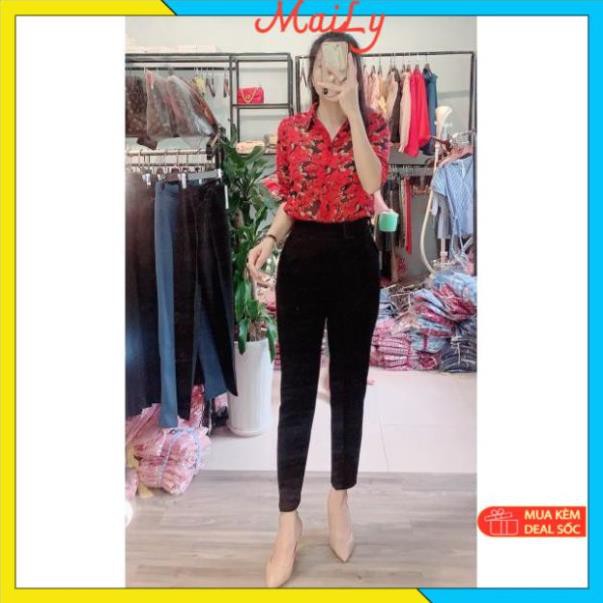 Quần vải nữ form đẹp [HÀNG THIẾT KẾ] Quần tây nữ lưng cao đai vuông cúc lệch chất vải tuyết mưa lên dáng chuẩn | BigBuy360 - bigbuy360.vn